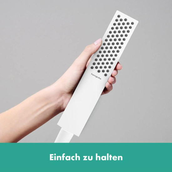 Душовий гарнітур Hansgrohe Pulsify E 100 1jet EcoSmart+ 65 см, білий матовий (24371700)