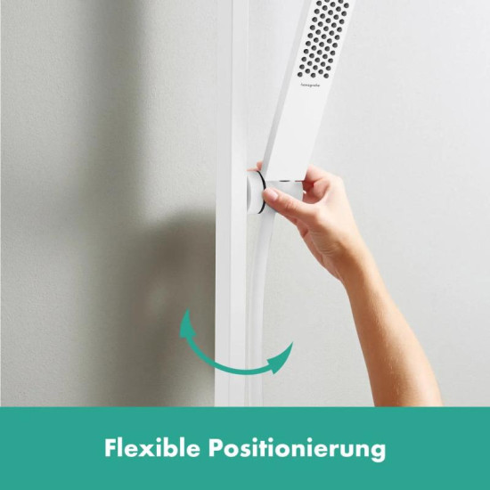 Душовий гарнітур Hansgrohe Pulsify E 100 1jet EcoSmart+ 65 см, білий матовий (24371700)