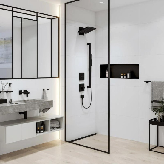 Душевой гарнитур Hansgrohe Pulsify E 100 1jet EcoSmart+ 90 см, черный матовый (24381670)