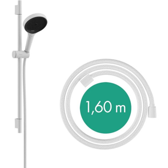 Душевой гарнитур Hansgrohe Rainfinity 130 3Jet EcoSmart Puro S 65 см, белый матовый (28746700)
