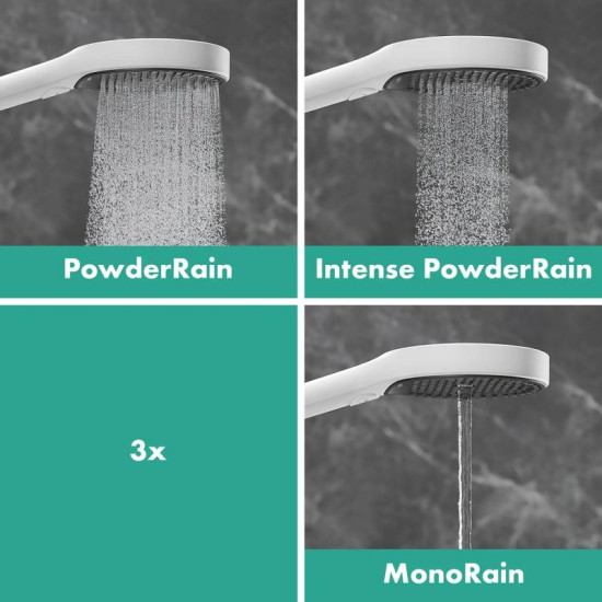 Душевой гарнитур Hansgrohe Rainfinity 130 3Jet EcoSmart Puro S 65 см, белый матовый (28746700)