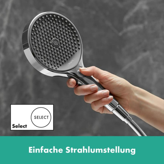 Душевой гарнитур Hansgrohe Rainfinity 130 3Jet EcoSmart Puro S 65 см, хром (28746000)