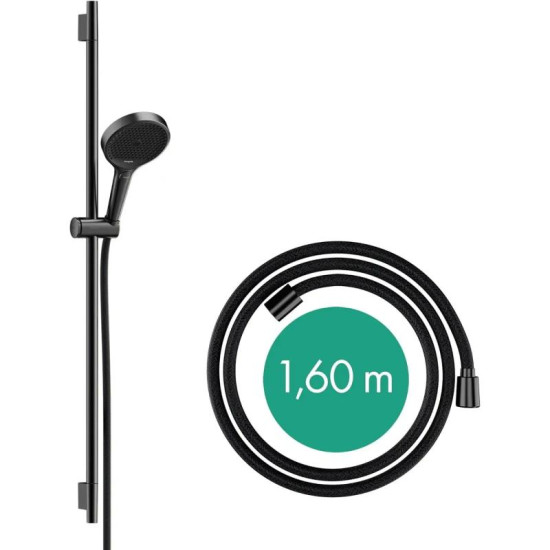 Душевой гарнитур Hansgrohe Rainfinity 130 3Jet EcoSmart Puro S 90 см, Brushed Black хром (28744340)