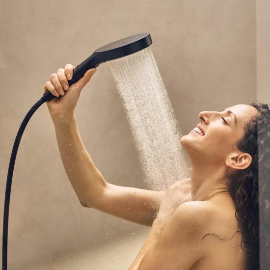 Душевой гарнитур Hansgrohe Rainfinity 130 3Jet EcoSmart Puro S 90 см, черный матовый (28744670)