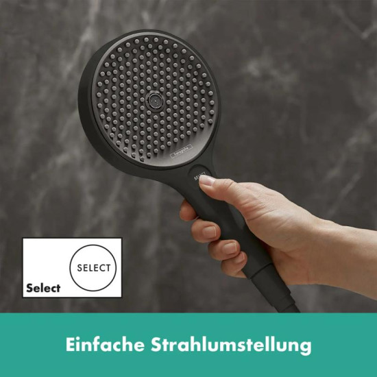 Душевой гарнитур Hansgrohe Rainfinity 130 3Jet EcoSmart Puro S 90 см, черный матовый (28744670)