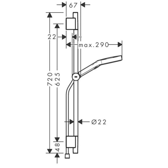 Душевой гарнитур Hansgrohe Rainfinity 130 3Jet Puro S 65 см, Brushed Bronze (28745140)