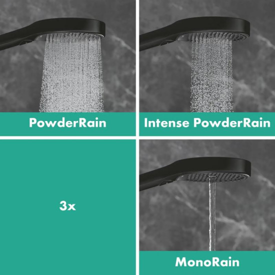 Душевой гарнитур Hansgrohe Rainfinity 130 3Jet Puro S 90 см, черный матовый (28743670)