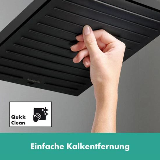 Лійка для верхнього душу Hansgrohe Pulsify E 260 2jet EcoSmart с держателем, чорний матовий (24351670)