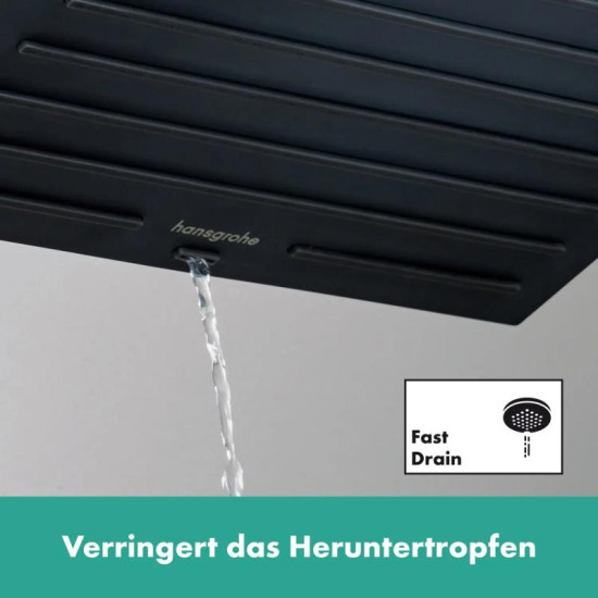 Лійка для верхнього душу Hansgrohe Pulsify E 260 2jet EcoSmart с держателем, чорний матовий (24351670)