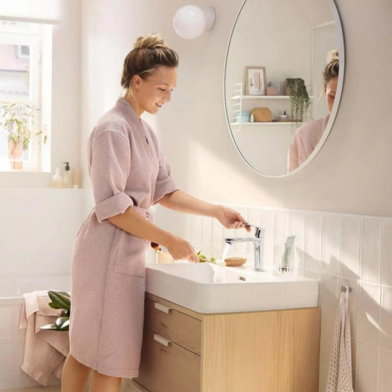 Змішувач для раковини Hansgrohe Rebris S 80 Coolstart EcoSmart+ с pop-up (72586000)