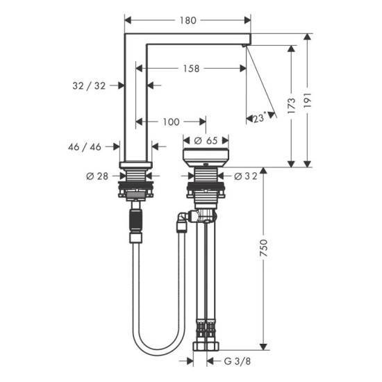 Змішувач для раковини Hansgrohe Tecturis E 150 CoolStart (73053000)