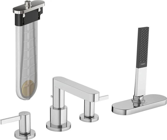 Смеситель на борт ванны Hansgrohe Finoris с sBox хром (76444000)
