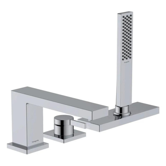 Змішувач на борт ванни Hansgrohe Tecturis E врізний на 3 отвори с sBox, хром (73443000)