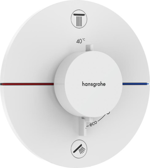 Термостат прихованого монтажу для душу Hansgrohe  ShowerSelect Comfort S білий матовий (15554700)