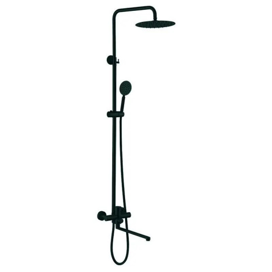 Душевая система Zerix DAX-006-J-35cm Black (нерж. сталь) (ZX4829)