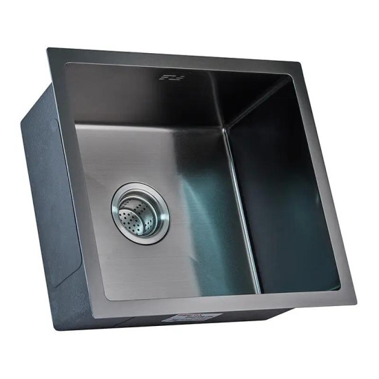 Кухонная мойка Zerix ZH4843B-215 (3.0/1.0) PVD-Black с сушилкой для посуды (ZM5555)