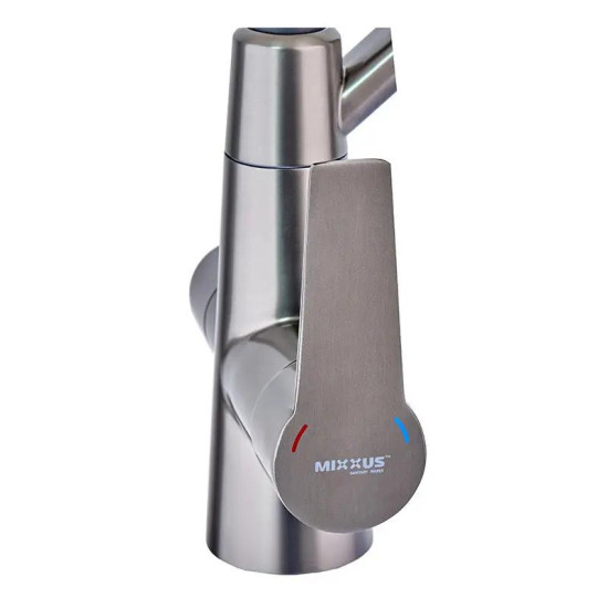 Кухонный смеситель с подключением к фильтру Mixxus FUL-021 Graphite Refl.Black (нерж. сталь) (MI6115)