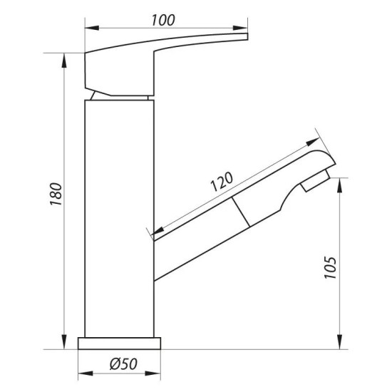 Смеситель для раковины Zerix LR1055-18 (LL1026)