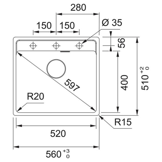 Кухонна мийка Franke MRG 610-52 TL чорний матовий (114.0668.819)