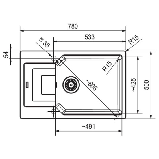 Кухонная мойка Franke UBG 611-78 XL оникс (114.0701.799)