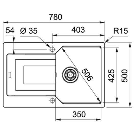 Кухонная мойка Franke UBG 611-78 оникс (114.0701.804)