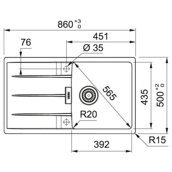 Кухонная мойка Franke CNG 611-86 бежевый (114.0701.821)
