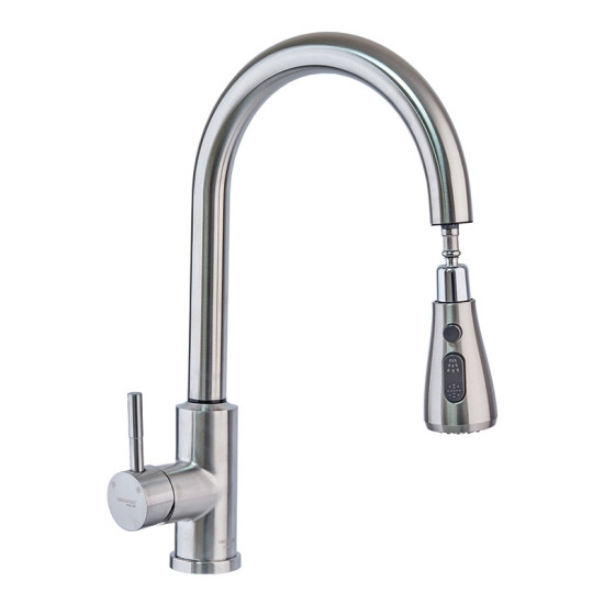 Кухонний змішувач з висувним виливом Mixxus LUX-014 SENSOR (MI6230)