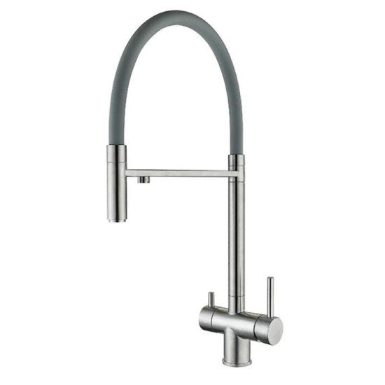 Кухонный смеситель с подключением к фильтру Zerix KIT-021 Gray (ZX4861)