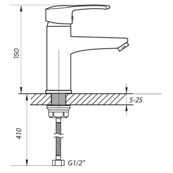 Смеситель для раковины Zerix PUD1 045 (ZX2795)