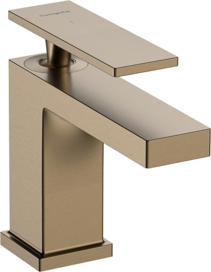 Смеситель для раковины Hansgrohe Tecturis E 80 CoolStart без донного клапана, Brushed Bronze (73001140)