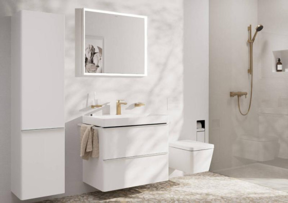 Змішувач для раковини Hansgrohe Tecturis E без зливного гарнітуру, бронза (73011140)