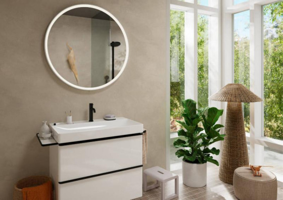 Змішувач для раковини Hansgrohe Tecturis S 110 без донного клапана, чорний матовий (73311670)