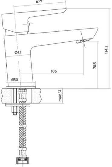 Смеситель для раковины Cersanit MILLE S951-045