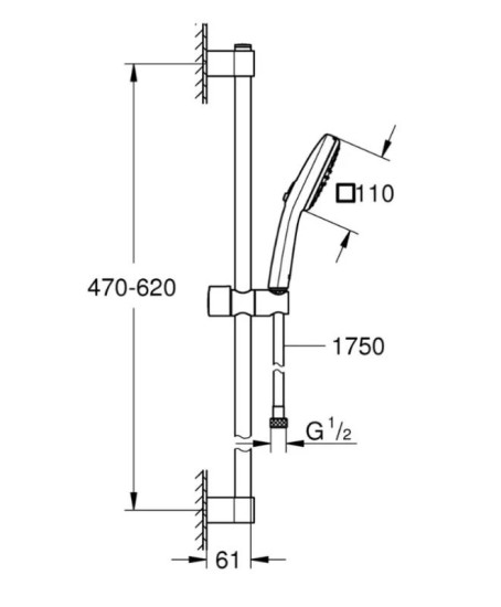 Душовий гарнітур Grohe Tempesta Cube 110 (26748003)