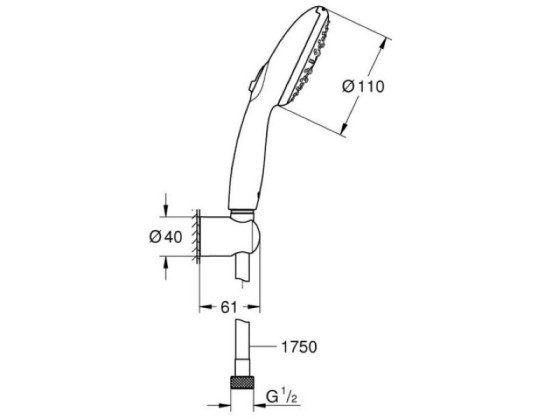 Душовий гарнітур Grohe Tempesta 27849003