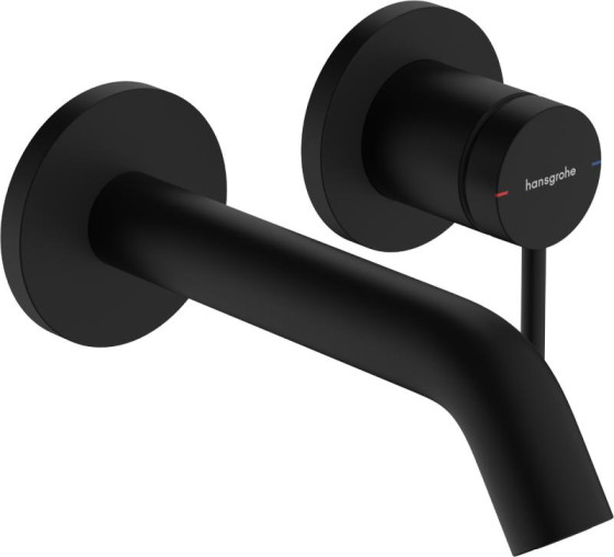 Смеситель для раковины скрытого монтажа Hansgrohe Tecturis S 73350670 черный матовый