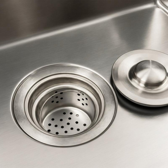 Кухонная мойка Platinum Handmade PVD 780х430 L (два отверстия, круглый сифон 3,0/0,8)