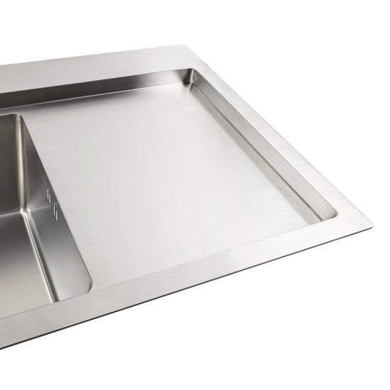 Кухонная мойка Platinum Handmade PVD 780х430 L (два отверстия, круглый сифон 3,0/0,8)