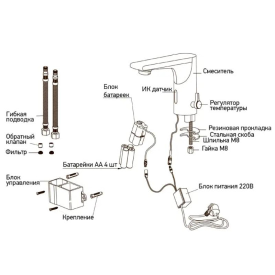 Смеситель для раковины Mixxus Premium autoMATIC 001 (MI2835)