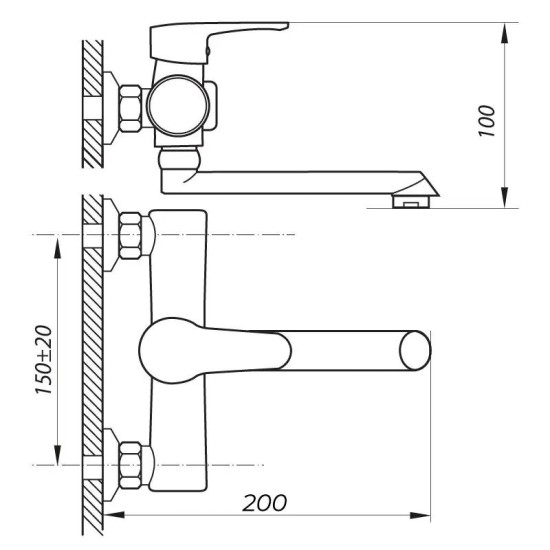 Змішувач для ванни ZERIX PUD3 045 білий (ZX2909)
