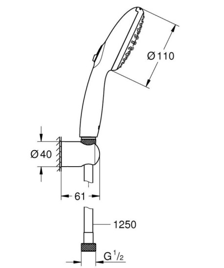 Душовий гарнітур Grohe Tempesta 110 26164003