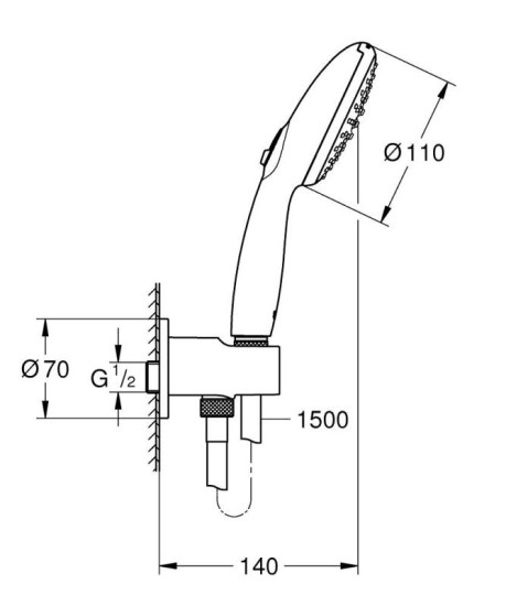Душевой гарнитур Grohe  Tempesta 110 26406003