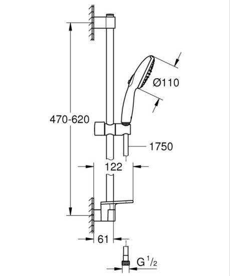 Душовий гарнітур Grohe Tempesta 110 26638003