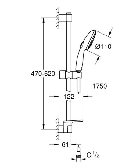Душовий гарнітур Grohe Tempesta 110 26918003