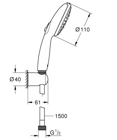 Душовий гарнітур Grohe Tempesta 110 26920003