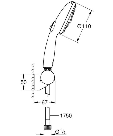 Душевой гарнитур Grohe Tempesta 110 27601003