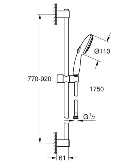 Душовий гарнітур Grohe Tempesta 110 27646003