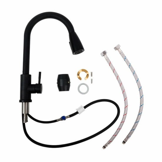 Кухонний змішувач з висувним виливом Platinum LN08