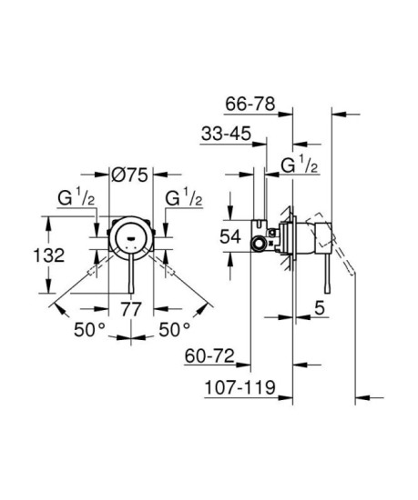 Змішувач прихованого монтажу для душу Grohe Essence 29197000