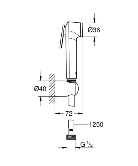 Гигиенический душ Grohe Tempesta-F Trigger Spray 30 1025302431